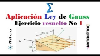 Ley de Gauss  flujo eléctrico  Ejercicio resuelto No 1 [upl. by Sigler147]