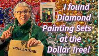 DIAMOND PAINTING SETS FROM THE DOLLAR TREE [upl. by Annaierb]