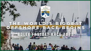 The Start Of The 50th Rolex Fastnet Race [upl. by Nosinned]