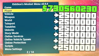 KIDDIONS MOD MENU  LEGENDARY CHEAT for GTA ONLINE UPDATED and WORK on PATCH 167 [upl. by Sayer420]