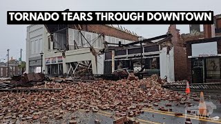 01092024 Bamberg South Carolina  Possible Tornado  Damage Downtown Buildings  Factory  Homes [upl. by Annazor]