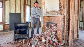 Restoring A 7000 Mansion Antique Chimney Removal [upl. by Karmen]