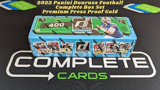 2022 Panini Donruss Football Complete Set Premium Press Proof [upl. by Deehan]