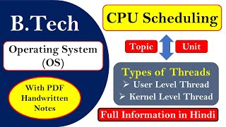 User level thread  Types of threads  OS  User level thread in operating System [upl. by Shoemaker180]