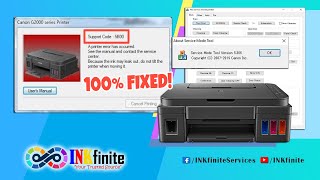 How to Reset Canon Pixma G1000 G2000 G3000 G4000 Printer with Resetter Fix 5B00 Error  INKfinite [upl. by Aihseya]