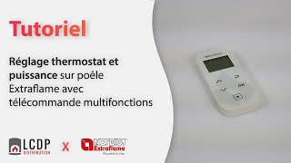 Réglage thermostat et puissance sur poêle Extraflame avec télécommande multifonctions [upl. by Antoinette]