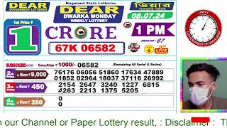 LOTTERY LIVE DEAR NAGALAND STATE LOTTERY SAMBAD DRAW RESULT 08072024 NAGALAND LOTTERY LIVE [upl. by Penrose896]