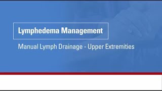 Lymphedema management Manual lymph drainage for upper extremities [upl. by Chiles]