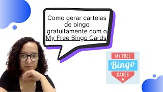 Como gerar cartelas de bingo gratuitamente  minhas cartelas de bingo grátis [upl. by Ytrebil286]