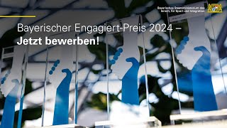 ❗ Jetzt bewerben für den Bayerischen EngagiertPreis 2️⃣0️⃣2️⃣4️⃣ ❗ [upl. by Nosnah]