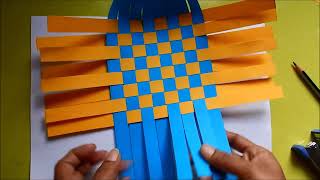 DIY Paper Weaving Basket  Best Paper Craft [upl. by Ahsiemal]