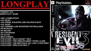 Resident Evil 3 Nemesis USA PlayStation  Longplay  Hard Difficulty  Best Ending Path [upl. by Nolitta]