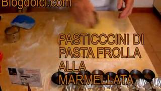 Ricetta pasticcini di pasta frolla alla marmellata HD [upl. by Almund]