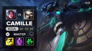 Camille vs Irelia TOp  KR Master  Patch 145 Season 14 [upl. by Nnovahs601]