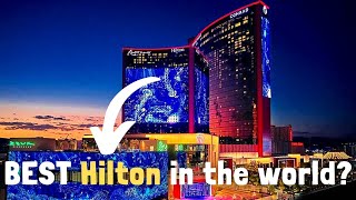 Resorts World Hilton Las Vegas Hotel Review  Best out of the 3 Hotels Best in the world [upl. by Dyna]