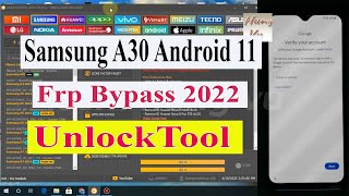 Samsung A30 Frp bypass with UnlockTool Android 11 2022  Gsm hung vu [upl. by Obmar]