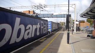 Freight Trains At Wolverton 21 October 2016 [upl. by Parthenia]