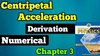 Centripetal acceleration chapter 4 class 11 New physics book  derivation and numerical  unit 4 [upl. by Nomde66]