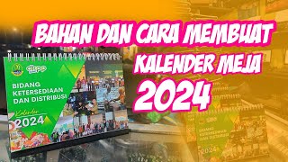 Bahan dan Cara Membuat Kalender Meja 2024  Percetakan  Gunlar Channel [upl. by Jaddan]