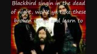 The BeatlesBlackbird wLyrics [upl. by Nnail877]