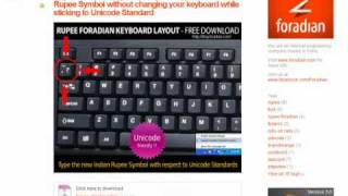 Rupee Foradian Keyboard  How to type the rupee symbol with resepect to Unicode standards [upl. by Dviad]