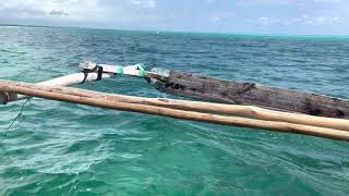 Sailing with traditional Zanzibar wooden trimaran  4K HDR [upl. by Newbold]