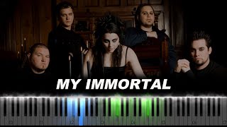 Evanescence  My Immortal Piano Tutorial [upl. by Esirehc843]