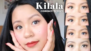 🌟 KILALA CONTACT LENSES  unboxing try on amp review [upl. by Emogene35]