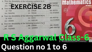 Class 6 r s Aggarwal exercise 2B question no 1 to 5 [upl. by Joane771]