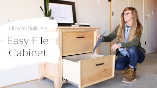 How to Build an EASY File CabinetUsing Plywood and 2x4s [upl. by Yanrahc108]