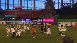 MLB Mascot Dance Off At 2017 MLB All Star Game Festivities [upl. by Yornoc]