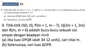 Latihan Intensif 73 No 9  Bab 7 Geometri koordinat  73 Luas poligon  Matematik Tambahan [upl. by Ulrica55]