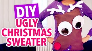 DIY Ugly Christmas Rudolph Sweater  HGTV Handmade [upl. by Jadda627]