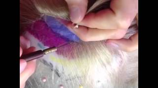 How to ventilate a wig or closure using a latchhook [upl. by Behlau]