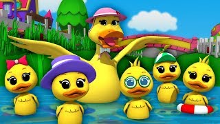 Lima bebek kecil  sajak anakanak  Nursery Songs  Five Little Ducks [upl. by Jeniece]