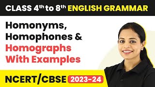 Homonyms Homophones amp Homographs With Examples  Class 4  8 English Grammar [upl. by Crescantia]