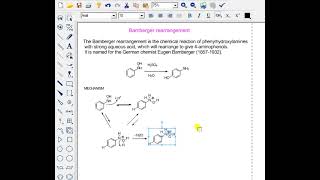 Bamberger Rearrangement and Mechanism [upl. by Lyred]