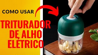 Como usar o triturador de alho elétrico tutorial [upl. by Aihsekram432]