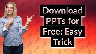 How Can I Download PPTs from Slideshare for Free [upl. by Entirb297]