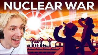 How a nuclear war will start  xQc Reacts [upl. by Filomena]