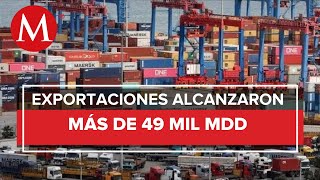 Exportaciones mexicanas crecieron 34 en 2022 Inegi [upl. by Ara]