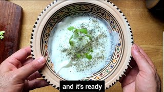 quick tzatziki recipe اسرع وصفة تزاتزيكي [upl. by Sasha]