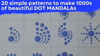 Dot mandala for beginners  Basic patterns  For very beginners  2022  ATM Creations [upl. by Gae]