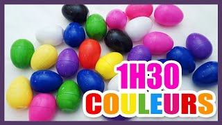 Compétitions des couleurs  Oeufs surprises pour apprendre les couleurs et les chiffres Titounis [upl. by Dnalram]