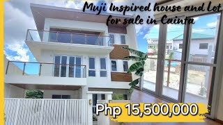 V17 15500000  3 Storey Brandnew Muji Inspired House and Lot for Sale in Greenwoods Cainta Rizal [upl. by Darrow]