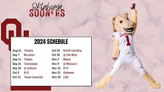 Inside Look Oklahoma Sooners 2024 SEC Schedule Reaction  The Fan Attic [upl. by Stanway568]