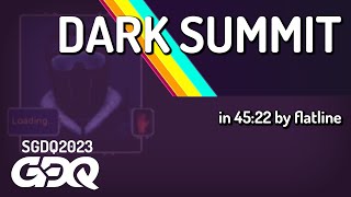 Dark Summit by flatline in 4522  Summer Games Done Quick 2023 [upl. by Ecreip466]