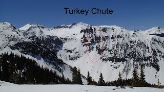 Snowboarding the Turkey Chute  on an Amplid Milligram splitboard [upl. by Gilliam161]