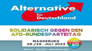 Protestdemo gegen den AFD Parteitag  Magdeburg  290723  beobachterlive [upl. by Einobe]