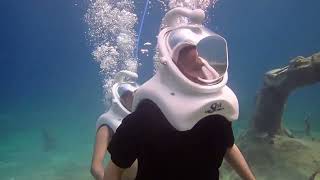 Sea Trek Helmet Diving in Cozumel by BlakeTheCruiseGuy [upl. by Baniaz744]